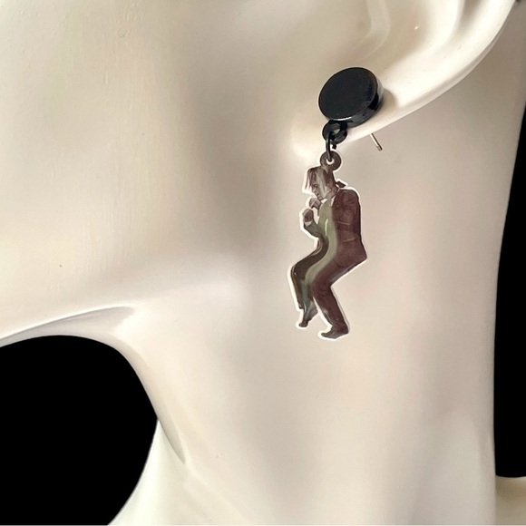 Retro Halloween Frankenstein Earrings – Pulp Fiction Inspired Movie Jewelry - Picture 7 of 12